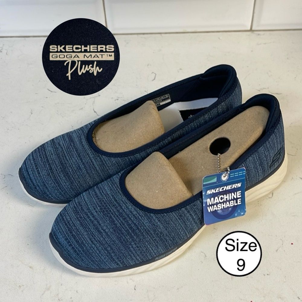 Skechers On-the-GO Ideal Washable Mesh Ballet Flats Sweetie Navy Women’s Size 9